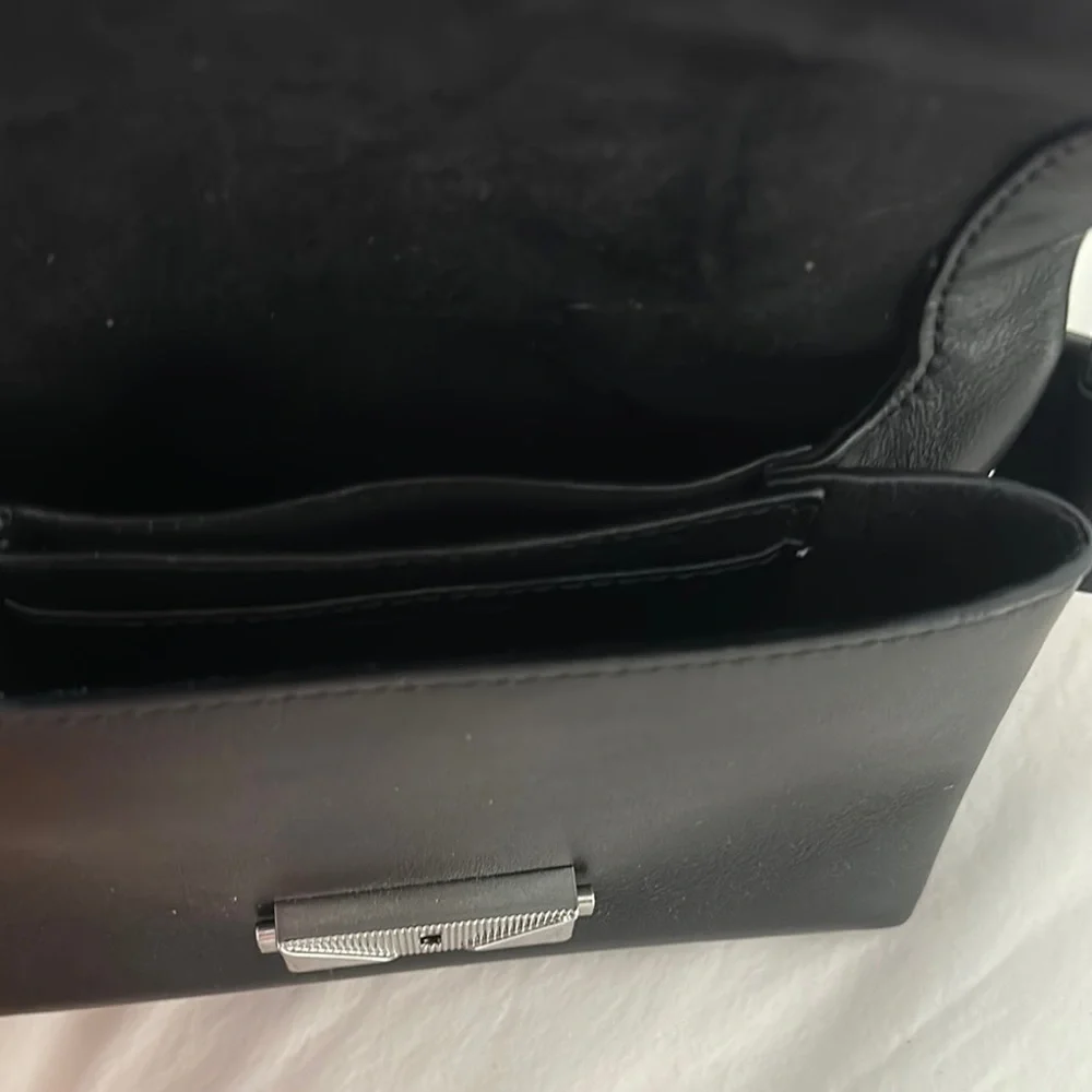 Michael Kors Black and Silver Crossbody Bag with Studded Details